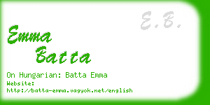 emma batta business card